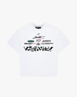 RACING LOGOS TEE WHITE