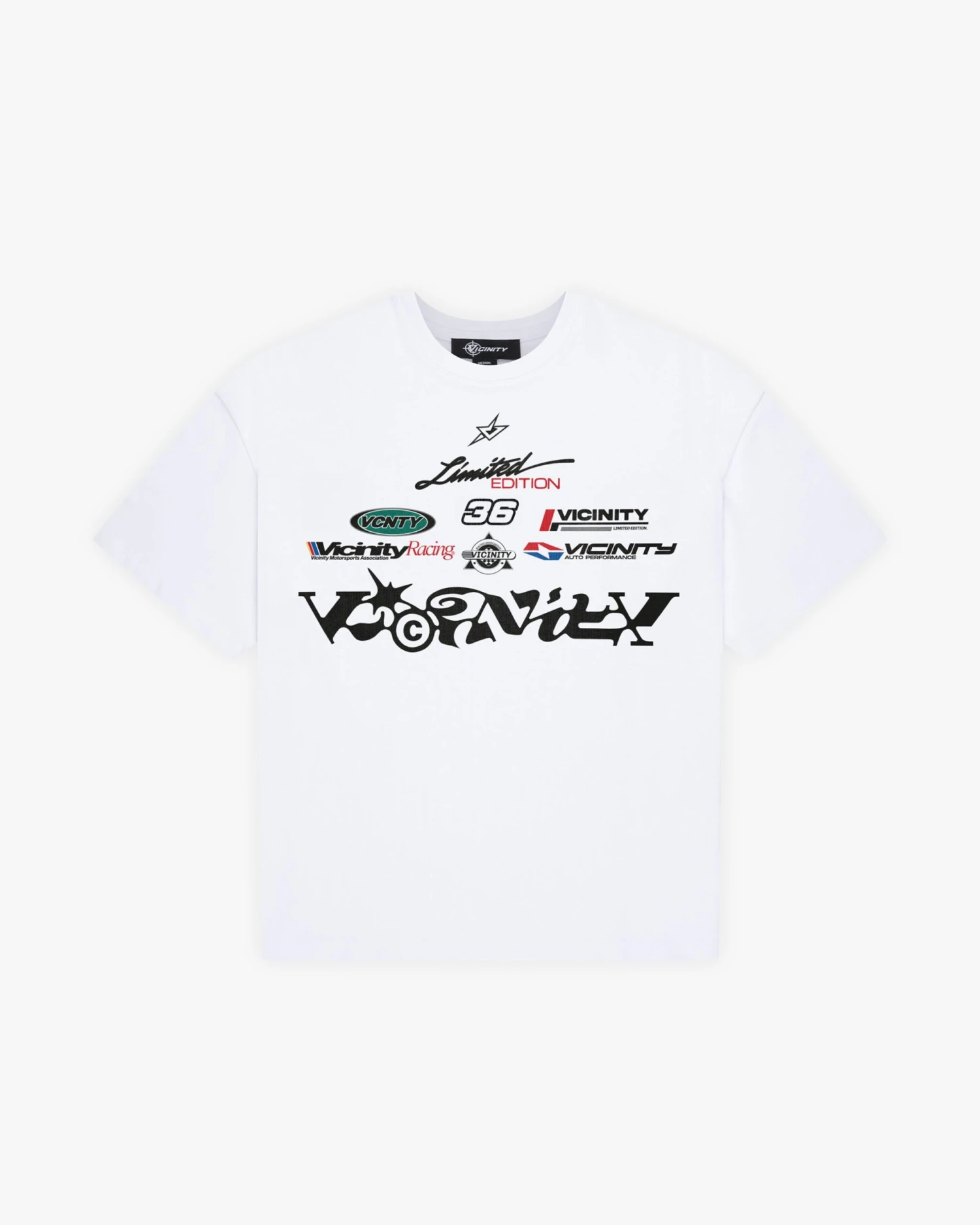 RACING LOGOS TEE WHITE 1 RACING LOGOS TEE WHITE