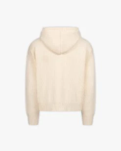 V-LOGO KNIT ZIP HOODIE BEIGE -Vicinity Fashion Store 06 8e94cf08 d31d 4ced 8a0e b365c73172b5