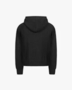 V-LOGO KNIT ZIP HOODIE BLACK -Vicinity Fashion Store 08 474fded9 1265 4db2 bb30 3503bbf79b03