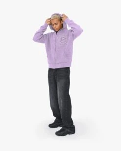 V-LOGO KNIT ZIP HOODIE LAVENDER -Vicinity Fashion Store 10 86f77322 ba0e 4ed7 aab0 c088ac0cd015