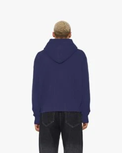 V-LOGO KNIT ZIP HOODIE NAVY -Vicinity Fashion Store 15 fdbe507b 4603 4b62 acfa 822b62d8e692