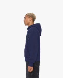 V-LOGO KNIT ZIP HOODIE NAVY -Vicinity Fashion Store 20 8d887427 1382 4094 80e1 5fa7167ba182