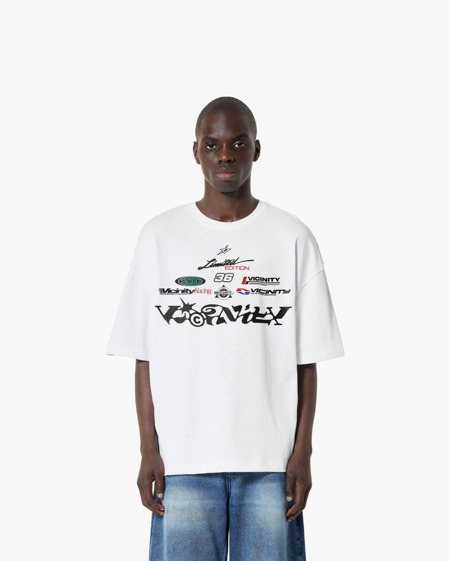 RACING LOGOS TEE WHITE 2 RACING LOGOS TEE WHITE - Image 2