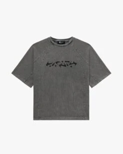 ACID WASHED TEE LIGHT GREY