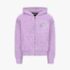 V-LOGO KNIT ZIP HOODIE LAVENDER
