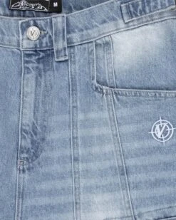 BLUE WASHED DENIM CARGO JORTS -Vicinity Fashion Store Untitled 1 0000s 0008 DSC 14819
