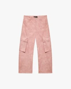 SCRIPT LOGO LEATHER PANTS VINTAGE PINK