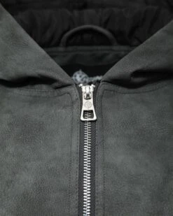 SCRIPT LOGO LEATHER JACKET GREY -Vicinity Fashion Store Untitled 1 0008 IMG 5221