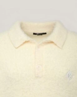 FAUX MINK POLO SWEATER CREAM -Vicinity Fashion Store Untitled 1 0016 IMG 5252