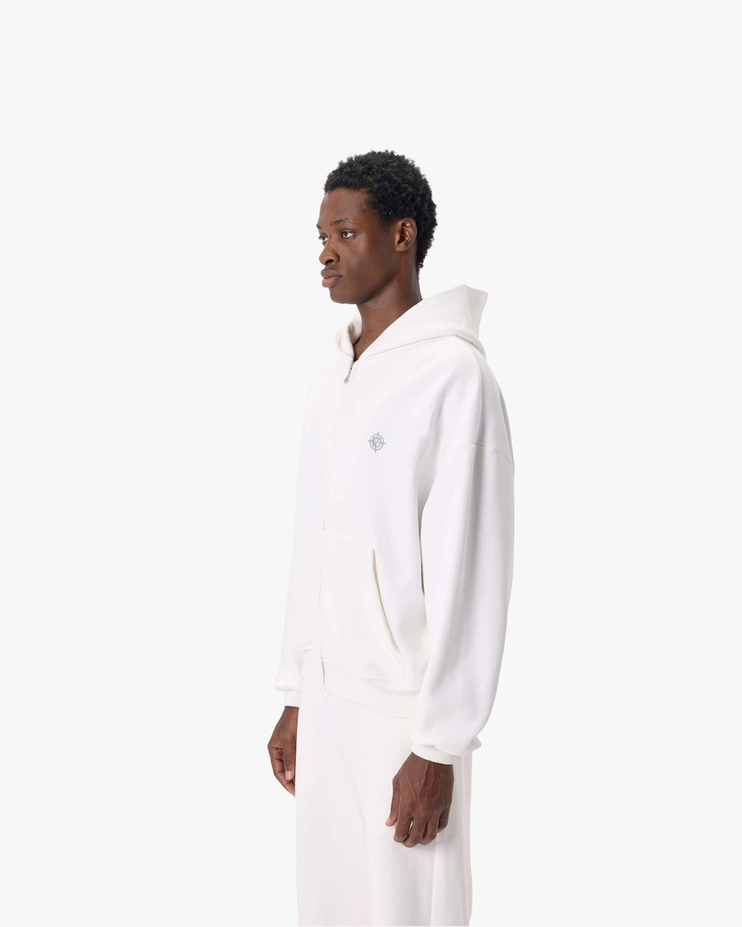SOFTS ZIP-HOODIE WHITE 3 SOFTS ZIP-HOODIE WHITE - Image 3