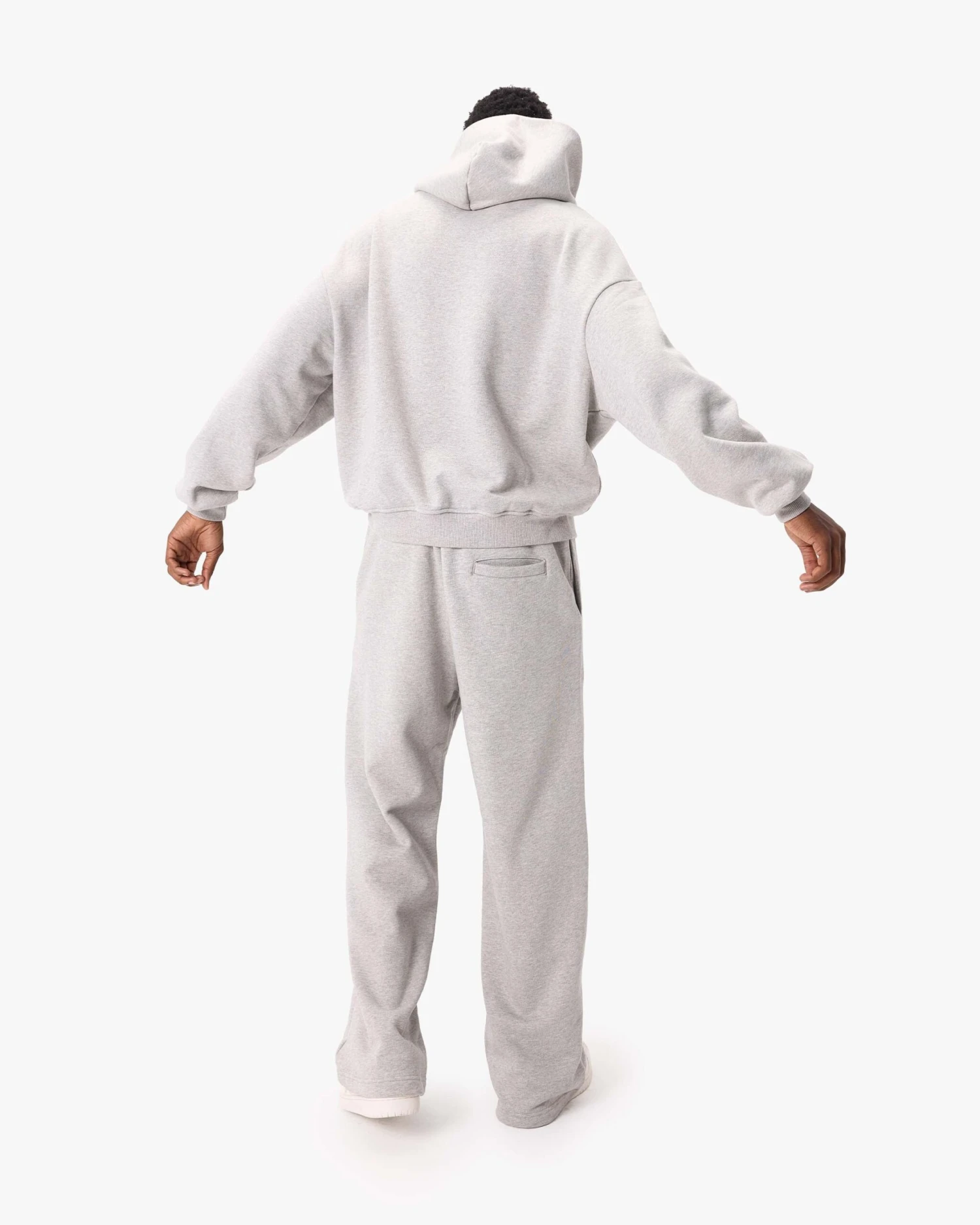 SOFTS ZIP-HOODIE GREY MELANGE 8 SOFTS ZIP-HOODIE GREY MELANGE - Image 8