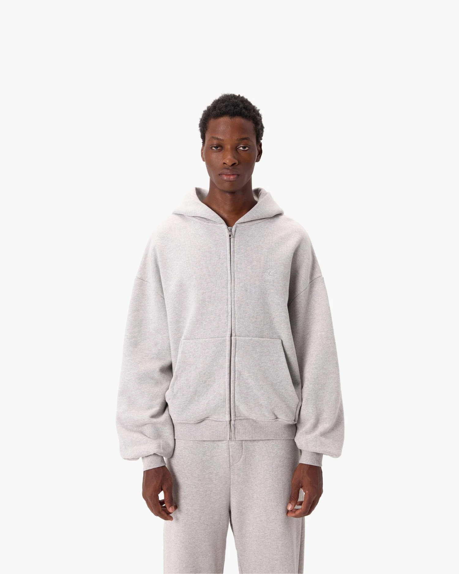 SOFTS ZIP-HOODIE GREY MELANGE 2 SOFTS ZIP-HOODIE GREY MELANGE - Image 2