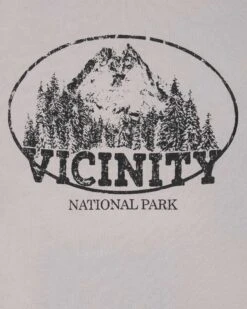 MOUNTAIN TEE GREY -Vicinity Fashion Store grey t shirt detail