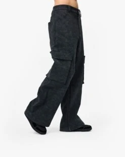 SCRIPT LOGO LEATHER PANTS TAR BLACK -Vicinity Fashion Store pics 0009 ColorFill2