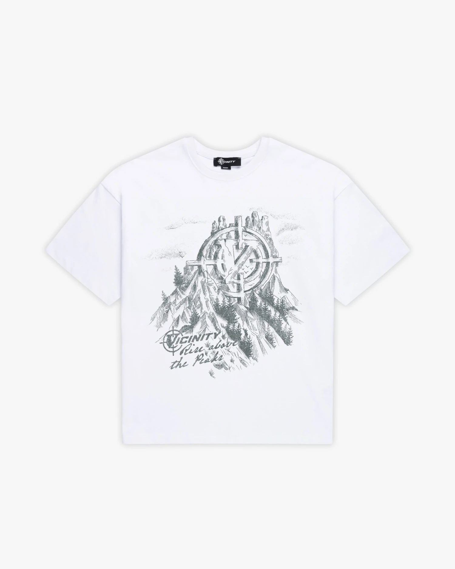 RISE ABOVE THE PEAKS TEE WHITE 1 RISE ABOVE THE PEAKS TEE WHITE