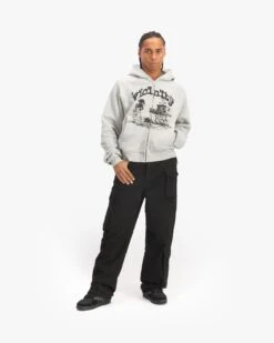 SHOOTING HOUSE ZIP HOODIE LIGHT GREY 14 SHOOTING HOUSE ZIP HOODIE LIGHT GREY -Vicinity Fashion Store website pic main 0000s 0006 VicinityHoodiesandJerseys6409