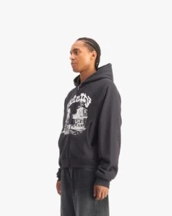 SHOOTING HOUSE ZIP HOODIE DARK GREY 10 SHOOTING HOUSE ZIP HOODIE DARK GREY -Vicinity Fashion Store website pic main 0000s 0017 VicinityHoodiesandJerseys6365