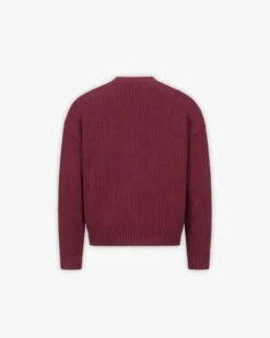 V-LOGO KNITWEAR DARK CHERRY -Vicinity Fashion Store website pic main 0021 Layer0copy