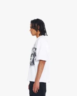 HAUNTED HOUSE TEE WHITE -Vicinity Fashion Store website pic main SummerTees 0000s 0006 haunted house w