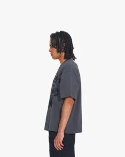 HIDDEN HILLS TEE DARK GREY -Vicinity Fashion Store website pic main SummerTees 0000s 0009 desert g