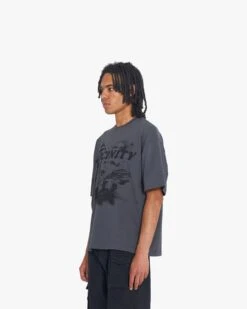 HIDDEN HILLS TEE DARK GREY -Vicinity Fashion Store website pic main SummerTees 0001s 0014 desert g