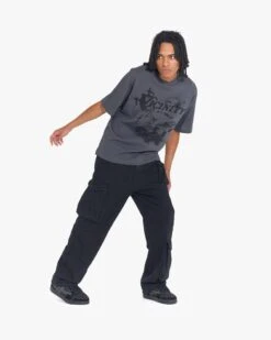 HIDDEN HILLS TEE DARK GREY -Vicinity Fashion Store website pic main SummerTees 0003s 0003 FINAL AA VICINITYXMOONLIGHTMANSION4198