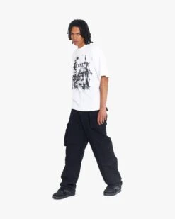 HAUNTED HOUSE TEE WHITE -Vicinity Fashion Store website pic main SummerTees 0003s 0014 FINAL AA VICINITYXMOONLIGHTMANSION4811