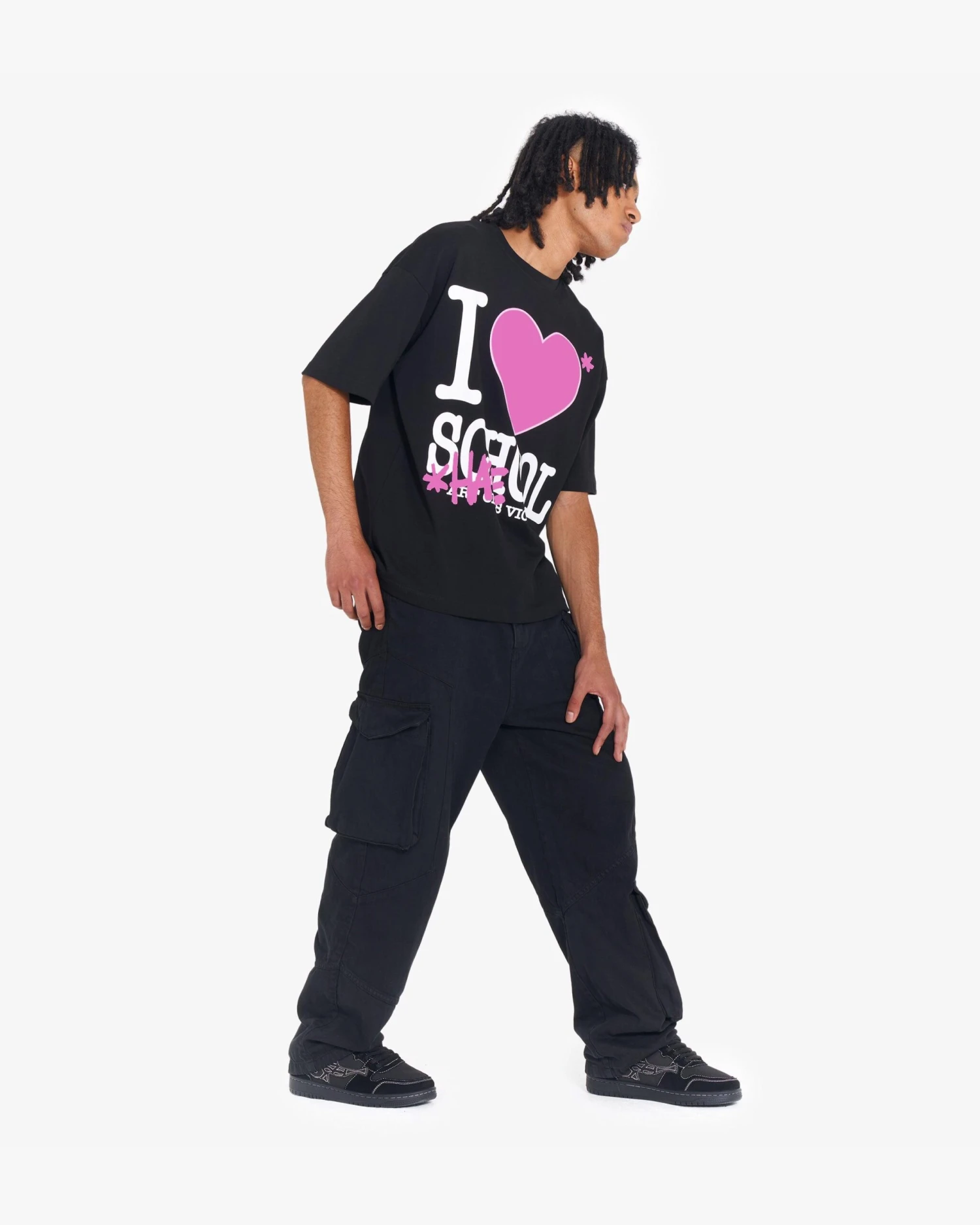 I LOVE SCHOOL TEE BLACK 6 I LOVE SCHOOL TEE BLACK - Image 6