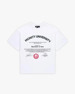 UNIVERSITY TEE WHITE